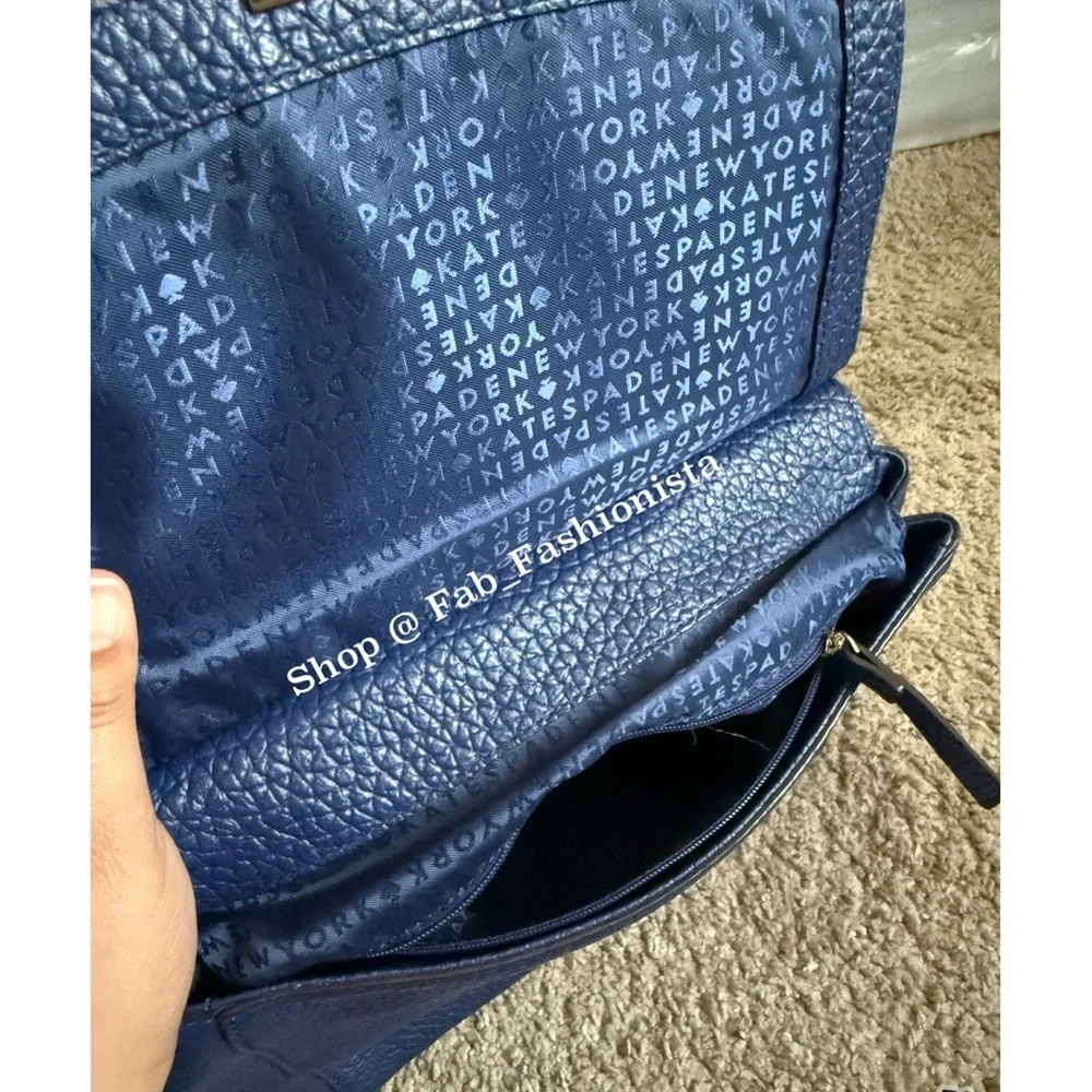 Kate Spade leather backpack blue